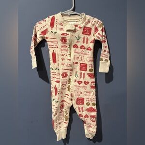 Hanna Andersson baby zip sleeper organic cotton Christmas get baking 12-18 m
